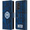 Head Case Designs Licenza Ufficiale Inter Milan Serpente Marchio di Parola Modelli Custodia Cover in Pelle a Portafoglio Compatibile con Samsung Galaxy A53 5G (2022)