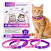 HEXIN Collare Antiparassitario Per Gatti 4 Pezzi, Impermeabile Collare Antipulci e Zecche per Gatti, Collari antipulci regolabili per gatti da 48 cm, 4 * 6 Mesi di Efficacia Protezione