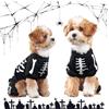 Vivi Bear Costume di Halloween per cani, pigiama con teschio per animali domestici, vestiti di scheletro morbidi per cuccioli, tuta divertente per feste di gatti, tuta per animali domestici, Nero, XL