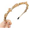 qiwenr Cerchietto per Capelli Cristallo Fascia Champagne, Fascia Copricapo Strass per Ballo di Fine Anno/Festa