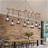 DHGIE Lampada A Sospensione Industriale Lampadario Lineare da 50 Cm Sospensione Regolabile in Altezza retrò Lampadario Rustico Regolabile in Altezza per Soggiorno Sala da Pranzo(Lampadine Non Incluse) (Dim