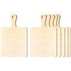 SM SunniMix Set di 6 Mini taglieri in Legno Vassoio Tagliere Kit Tagliere Tagliere in Legno per Artigianato