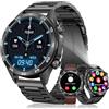 MEGALITH Smartwatch Uomo Orologio Fitness: Sport Tracker Contapassi - Nero Smart Watch Pressione Sanguigna Misura - Chiamate Bluetooth Compatibile Android iOS
