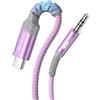 JSAUX Cavo da USB C a 3,5mm jack 1m, Adattatore USB C a 3,5 mm Audio Aux Cavo Cuffia Stereo Auto Compatibile con iPhone 15 Pro Max/15 Pro/15 Plus/15, Samsung Galaxy S23 S22 S21 Ultra-rosa