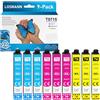 LOSMANN T0715 Cartucce d'inchiostro compatibili per Epson T0712 T0713 T0714 per Stylus BX300F SX100 SX200 SX210 SX215 SX218 SX510W SX400 SX410 SX415 SX600FW SX610FW DX4450 DX7400 DX8450 (9-Pack)