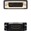 Blendend Adattatore DVI 24+1/M a HDMI A/H consente la conversione di segnali video digitali. Compatibile con dispositivi che richiedono connessione DVI a HDMI, facilita la trasmissione di alta qualità e