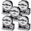 UniPlus 5x Nastro per Etichette Compatibile in Sostituzione del Nastro per Etichette SS12KW LC-4WBN4 LC-4WBN9 12 mm x 8 m, per LabelWorks LW-300 LW-300L LW-400 LW-500 LW-600P LW-700 LW-900P LW-C410