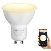 Lepro Lampadina LED GU10 WiFi Intelligente, Smart Lampadine Compatibile con Alexa e Google Home, Luce Dimmerabile Bianco Caldo a Freddo (2700K - 6500K), 4.5W (=50W), Nessun Hub Richiesto, 2.4GHz
