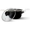 Menastyl FRITUTTA DA 20 CM SMALLO NERO CON CESTINO