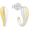 amor Orecchini 925 Argento Sterling per Donna, 1,3 cm, Bicolore, Confezionato in Scatola Regalo per Gioielli, 2039093