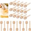 RHQFDM DCQQ 25 Pezzi Cucchiaini Bastoncini Miele Legno Spargimiele Bastoncini Miele Cucchiaio Honey Dipper per Miele e Gadget per Feste di Nozze per Ringraziamento Matrimonio Battesimo(8cm) (fengmibang8cm)