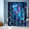 JINGYOU Tenda Doccia 150x200,Tende per Vasca da Bagno,Tenda Bagno Impermeabile,Tende per Doccia Polyester Lavabile per Casa Hotel,Motivo Blu