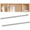 Helweet Barra Armadio Estensibile, Asta Appendiabiti Estensibile, Asta Armadio Appendiabiti in Acciaio Inox, Barra Appendiabiti in Acciaio Inossidabile, Per Camere Da Letto, Armadi, Tende, 2 Pezzi, 33-62 cm
