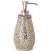 GEDY G-Myosotis, Dispenser Sapone Panna, Dosatore Sapone Bagno Realizzato in Ceramica e Vetro, Garanzia 2 Anni, Misure 19X8,5X8,5 CM e Peso 0,458 kg, Design R&S Gedy