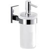 GEDY G-Singapore, Dispenser Sapone, Colore Cromo, Dosatore Sapone Bagno Realizzato in Acciaio Inox e Cromall®, Garanzia 10 Anni, Misure 16,8 x 6,9 x 11 CM, Design R&S
