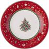 Villeroy & Boch - Toy's Delight Specials Piatto da Dessert 21,5 cm Rosso, Lavabile in Lavastoviglie, Adatto per Microonde, Piatto da Colazione, Stoviglie, Colorati, Xmas, Natale, Porcellana Premium