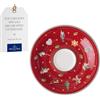 Villeroy & Boch - Toy's Delight Specials piattino per tazzine da caffè, piccolo piatto in porcellana con motivo natalizio, 12 cm Ø, lavabile in lavastoviglie, utilizzabile nel microonde