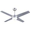 Brightium Ventilatore da soffitto DC Cromo/Legno LED 132 cm, silenzioso, 4 pale, ideale per rinfrescare e migliorare la circolazione dell'aria negli spazi.