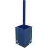 Gedy Auckland Scopino Bagno wc in Resina Verniciata, Finitura Blu | Scopino wc d'Appoggio con Tazza in Resina Verniciata, Manico in polipropilene e Ciuffo in setole nere, Tre bumper sul fondo