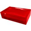 GEDY Auckland Porta saponetta, Misure e Peso: 3X11X7 CM & 0,15 kg, Porta Sapone Solido in Resina Trasparente di Alta qualità, Finitura Rossa, Design R&S Gedy, Fatto a Mano, 2 Anni di Garanzia
