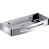 GEDY G-Hanoi, Porta Oggetti Doccia Rettangolare, Organizzatore Bagno in Acciaio Inox 304 con Finitura cromata, Design R&S Gedy, Misure 4,5x30x12,8 cm e 0,612 kg, 2 Anni di Garanzia