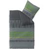 CelinaTex Touchme - Biancheria da letto in flanella, 135 x 200 cm, 2 pezzi, copripiumino in cotone, per l'estate e l'inverno, tutto l'anno, facile da pulire, Anni grigio, nero, verde