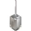 GEDY Auckland Scopino WC Argento, Misure e Peso: 37,5X9,8X9,8 CM & 0,855 kg, Realizzato in Resina Trasparente di Alta qualità, Scopino per WC Design di R&S Gedy, Fatto a Mano, 2 Anni di Garanzia