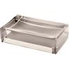 GEDY Auckland Porta saponetta, Misure e Peso: 3X11X7 CM & 0,15 kg, Porta Sapone Solido in Resina Trasparente di Alta qualità, Finitura Tortora, Design R&S Gedy, Fatto a Mano, 2 Anni di Garanzia