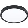 Eglo connect.z Fueva 6-Z Plafoniera LED per bagno, Smart Home, uso con ZigBee, app e controllo vocale Alexa, luce bianca calda e fredda, RGB, dimmerabile, nera, IP44, diametro 28 cm