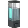 Wenko Istres - Dispenser per disinfettante e sapone, 320 ml, colore: Nero