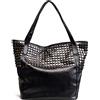 Ro Rox Da donna Finta Pelle PU Punk borchie Borsa grande Tote Spalla Borsa da giorno