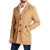Evoga Cappotto uomo Class Sartoriale beige cammello giacca lunga soprabito elegante (S, Beige)