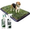 PetZolla Set 3x Kit M Cane - Lettiera per cani in Vero Prato 92x52 cm, Neutralizer Elimina Odori e Spray Attrattivo - Soluzione Completa e naturale per l'Igiene del tuo cane
