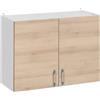 Bissolo Casa SCOLAPIATTI Eco CM 80X32 H.60 Bianco E Rovere Artisan