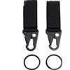 FLYAMAPIRIT Portachiavi tattico clip da cintura Molle Strap Attachment Strap Clip da appendere, Nero