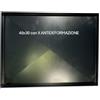 G.T. INOX Teglia in Ferro Blu 40x30x3 cm con X di rinforzo ANTI-DEFORMAZIONE bordo svasato