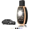 TOOMUME Cover Chiave TPU, Custodia Chiave Adatto per Mercedes Benz A/B/C/E/G/R/S Classe GLA GLC GLE GLK SLK CLA CLK CLS AMG W203 W204 W211 W212, Copri Chiavi Guscio Chiave Auto Telecomando - Smart Key