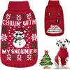 Nobleza - Maglioncino Natale Cane, Vestiti Natale Gatto Cane, Maglione per Cani con Motivo Pupazzo di Neve, Pullover a Maglia per Cani Caldo, Adatto a Gatti e Cani di Taglia Piccola o Media, L