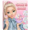 Depesche 13386 TOPModel Cake & Bake - Libro da colorare con Paillettes, con 32 Pagine per Creare Motivi di modellazione e Cottura, Inclusi 5 Fogli di Adesivi