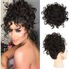 AOWVUTS Chignon Finto per Capelli Chignon Finti Sintetica Ondulato Capelli Coda di Cavallo Ricci con Coulisse Posticci Extension Ricci Pezzo di Capelli Spessi Updo per Donne Ragazze