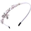Qiwenr Cerchietto per Capelli Strass, Cerchietto di Cristallo, Cristallo Fascia grigio, Cerchietti Strass, Fascia per Capelli con Strass, Bellissimo Copricapo per Ballo di Fine Anno/Festa(grigio)