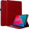 AsWant Awant Custodia Lenovo Tab M10 Plus FHD 10.3 Pollici Cover a Libro Portafoglio Flip Cover Tablet Custodia Mandala Flower in Rilievo con Porta Penna per Lenovo Tab M10 Plus TB-X606F/TB-X606X Rosso