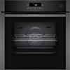 NEFF B6AVJ7AG3, N50 - Forno da incasso con supporto per vapore, 60 x 60 cm, prodotto in Germania, pirolisi & Easy Clean autopulizia, aria fry in velluto, porta a scomparsa, cottura automatica