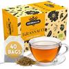 HERBALIA - Infuso al Tarassaco in Bustine, Confezione di Tisana al Tarassaco da 40 Bustine Senza Punti Metallici, 40 gr. di Tarassaco Fiori e Foglie per Infusi e Tisane