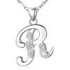 AEONSLOVE Collana Con Iniziale Lettera Collana Donna Argento 925 Personalizzata Festa Della Mamma Regalo Ragazza Bambina Nonna