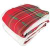 HOME ZEN HOUSEHOLD LINEN coperta plaid di pile art not morbido e caldo con retro sherpa effetto lana 130x160cm scozzese