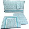HOME ZEN HOUSEHOLD LINEN Set Lenzuola in Flanella di Cotone, 75% Cotone 25% Poliestere, Caldo e Soffice, art fiamma cotone flanellato morbido (ONDULATO VERDE, SINGOLO)