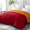 CosìCasa Piumone Letto alla Francese 220X260 | Trapunta Letto 350 gr/mq Anallergica | Piumino Letto per l'Inverno 1 piazza e Mezza Double Face | Piumone Letto Tinta Unita | 1,5P, Bordeaux