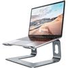 Nulaxy Supporto PC Portatile, Supporto per Laptop Ergonomico in Alluminio, Laptop Stand Rimovibile Compatibile con MacBook Air PRO, Dell XPS, HP, Lenovo Altro 10-15.6 Laptop, Grigio Spazio