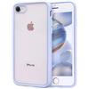zelaxy Custodia Trasparente Case Compatibile per iPhone SE 2022 iPhone SE Iphone 7 Iphone 8 Cover Posteriore Rigida Antiurto Leggera con Bordi in Silicone + Protezione dello Schermo-Lila